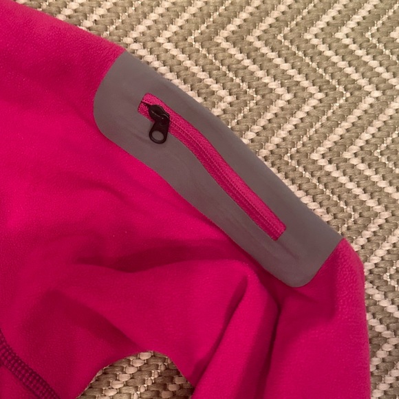 Eddie Bauer EUC First Ascent XS 1/2 Zip Bright Pink Pullover Fleece Sweatshirt - Picture 7 of 10